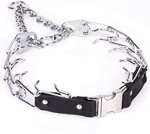 Herm Sprenger Prong Collar for Dog Training with Easy Quick Release Buckle - German Made Dog Collar with Chrome Plated Steel 4.0mm Prongs for Extra Large Dogs (26-31" Neck)