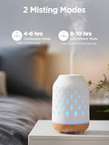 InnoGear Aromatherapy Diffuser, 150ml Ceramic Diffuser Ultrasonic Humidifier Cool Mist Essential Oil Diffusers for Home Air Diffuser with 2 Mist Modes Waterless Auto Off, White