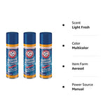 Arm & Hammer 3320094170 Baking Soda Air Freshener, Aerosol, Light Fresh Scent, 7oz (3)