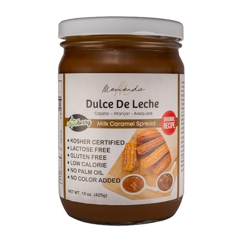 Merienda Dulce de Leche - Milk Caramel Spread - Kosher, Gluten-Free - Creamy and Smooth Caramel Sauce - (15 Oz, Original)