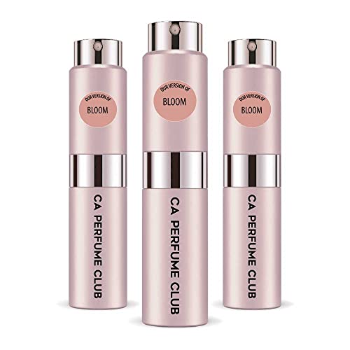 CA Perfume Impression of Bloom For Women Replica Version Fragrance Dupes Concentrated Long Lasting Eau de Parfum Spray Refillable Atomizer Bottle 0.27 Fl Oz-X3