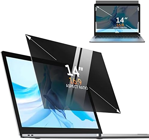Laptop Privacy Screen 14 Inch, Removable 16:9 Aspect Privacy Filter Screen Protector for 14 Inch Laptop, Privacy Screen Anti Peeping