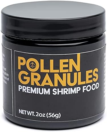 Aquatic Arts Shrimp Food, Bee Pollen Food for Live Shrimp Aquarium, Shrimp Feeder, Pet Shrimp Food for Amano Shrimp, Cherry Shrimp, Neocaridina Shrimp, Live Freshwater Shrimp Tank Granules, 2oz