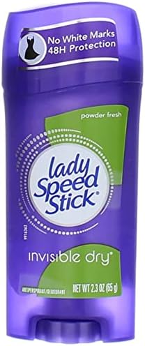 Lady Speed Stick Invisible Dry Antiperspirant & Deodorant, Powder Fresh - 2.3 oz - 4 pk