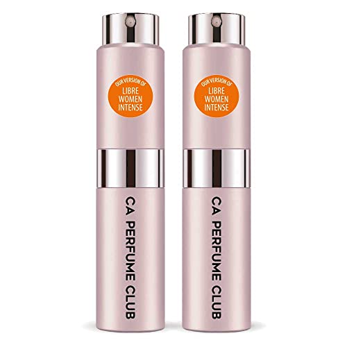 CA Perfume Impression of Yves S. Lauren Libre Intense For Women Replica Version Fragrance Dupes Concentrated Long Lasting Eau de Parfum Spray Refillable Atomizer Bottle 0.27 Fl Oz-X2