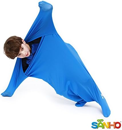 SANHO Premium Sensory Sock,Body Sock,Updated Version, X-Large, 70" L x 28" W, Good for Height: 65"-75" Blue