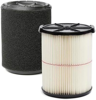 CRAFTSMAN CMXZVBE38779 Genuine General Purpose and Wet Application Wet Dry Vac Replacement Vacuum Filters for Most 5 to 20 Gallon CRAFTSMAN Shop Vacuums, Easy Installation, Liquid and Dry Pick-ups