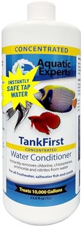 TankFirst Complete Aquarium Water Conditioner - Fish Water Conditioner, Instantly Removes Chlorine, Chloramines, and detoxifies Ammonia from Fish Tank (TankFirst Concentrate, 1 L)