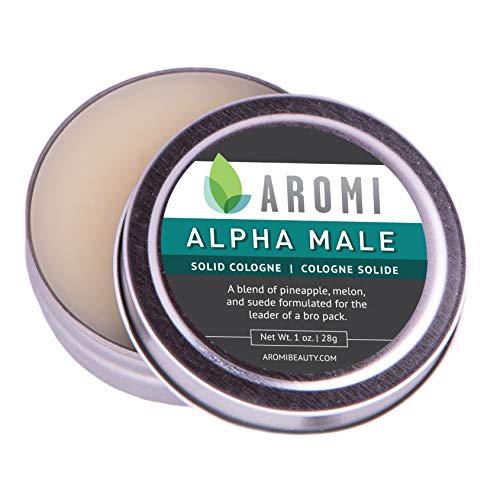 Aromi Alpha Male Solid Cologne | Fresh, Fruity Fragrance, Pineapple, Suede, and Lavender Scent, Father's Day Gift, Travel, Vegan, Cruelty-free (Alpha Male)