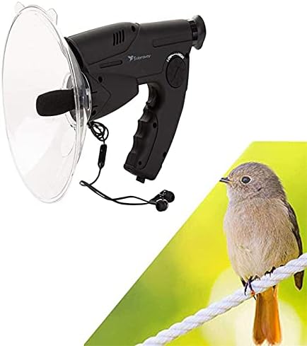 Parabolic Microphone Bionic Telescope Bionic Ear Long Range Birds Listening Telescope 300M, for Outdoor Activities and Family Entertainment