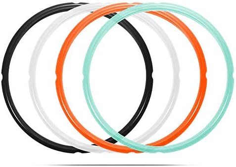 Silicone Sealing Ring for 6 Qt, Replacement Seal Gasket for Instant Pot 6 Quart Model, Food-grade Silicone, Fits Duo 6 Quart, Lux 6 Quart, Duo Plus 6 Quart, Ultra 6 Quart, Nova 6 Quart, 4-Pack