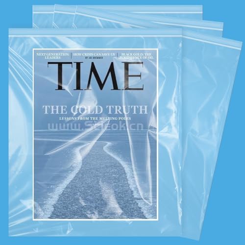 10" X 13" (120 Count) Clear Large Zip Bags, Poly Plastic Bags with Resealable Lock Seal Zipper for Clothing, T-Shirt, Prints, Photos, Documents