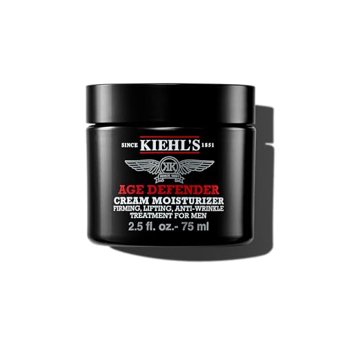 Kiehl's Age Defender Face Cream Moisturizer, Firming & Lifting Anti-Aging Treatment for Men, Gently Exfoliates, Minimizes Look of Fine Lines and Wrinkles, with Capryloyl Salicylic Acid & Caffeine
