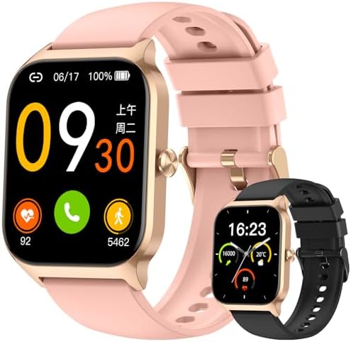 Smart Watch for Women Fitness Tracker: Waterproof Make/Answer Call Smart Watches for Women Running Digital Mens Watches Step Smartwatch Android Phones iPhone Samsung Compatible Heart Rate Monitor
