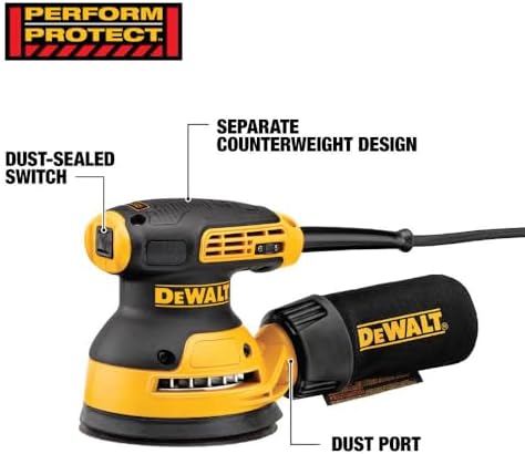 DEWALT Orbital Sander Kit, 5-Inch, Variable Speed (DWE6423K)