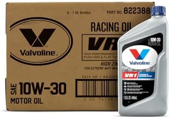 Valvoline VR1 Racing SAE 10W-30 Motor Oil 1 QT, Case of 6