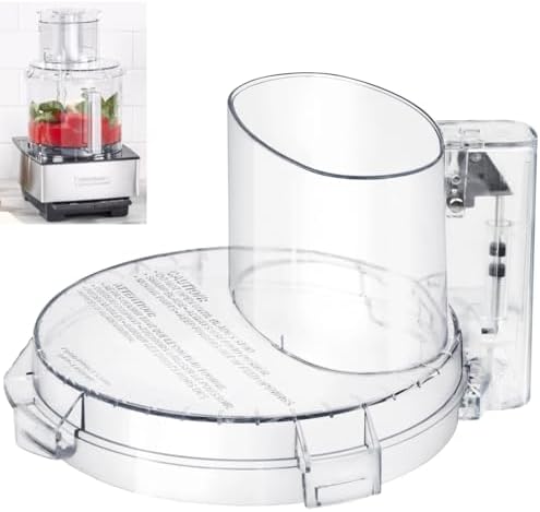 DFP-14NWBCT1 Replacement Clear Food Processor Work Bowl Cover with 4 Locking Tabs, Compatible with Cuisinart Tritan food Processor Only fits Bowl DLC-005AGTXT1,Fits Model DFP-14, DFP-14BCN, DFP-14BCHN
