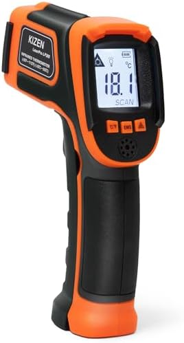 KIZEN Infrared Thermometer Gun (LaserPro LP300) - Handheld Surface Thermometer for Griddle, Grill, Oven, Pizza Oven, Vehicle's Engine, and A/C - Laser Surface Temp Reader -58F to 1112F