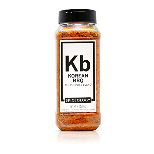 Spiceology – Korean BBQ Seasoning – Sweet & Savory Asian Rub with Gochugaru, Sesame, Garlic, Soy – Great for BBQ, Bulgogi, Ramen, Stir Fry, Steak, Pork & Chicken – Korean Spice Blend & Dry Rub – 16 oz