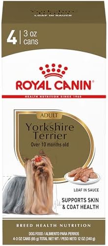 Royal Canin Yorkshire Terrier Adult Breed Specific Wet Dog Food, 3 oz can (4-pack)