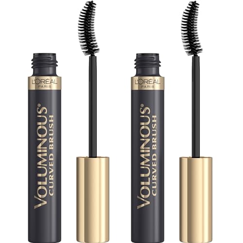 L’Oréal Paris Makeup Voluminous Original Volume Building Mascara with Curved Brush, Black, 2 Count