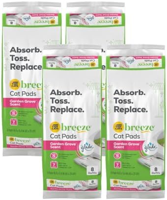 Purina Tidy Cats Breeze with Glade Garden Grove Scent Cat Litter Pads 8ct. Refill Pack - 8 ct. Pouches (Pack of 4)