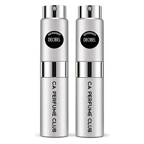 CA Perfume Impression of Decibel For Men Replica Version Fragrance Dupes Concentrated Long Lasting Eau de Parfum Spray Refillable Atomizer Bottle 0.27 Fl Oz-X2