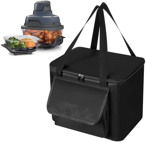 Carrying Bag Compatible with Ninja Crispi Air Fryer FN101GY Portable Outdoor Airfryer Travel Carrier Case Bag with Pocket Waterproof Heat Resistant Carrying Bag for Air Fryer