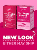 PINK Collagen Powder to Go | 20 Travel Packets | Unflavored Powder Type 1 & 3 | Gluten Free & Non-GMO Grass Fed Peptides