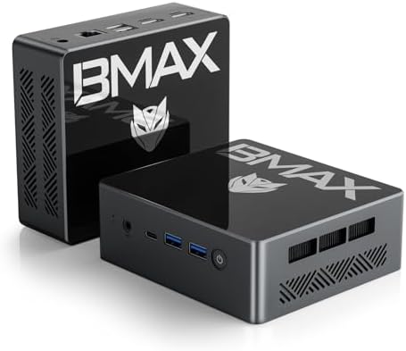 Bmax B4 Plus Mini PC, Intel N100(up to 3.4GHz), 16G DDR4/512GB SSD, Type-C/HDMI Mini Desktop Computer, WiFi5 4K/60Hz Triple-Display BT4.2 Mini Computer