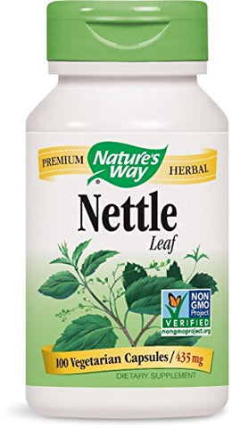 Nature's Way Nettle Leaf 435 mg, TRU-ID Certified, Non-GMO Project, Vegetarian, 100 Count (Pack of 4)