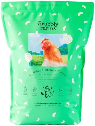 Grubblies - Black Soldier Fly Larvae for Chickens - Chicken Treats Grown in The US and Canada - for Strong Eggshells and Healthy Feathers - Grubblies Hometown Harvest 5LB