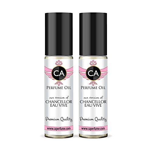 CA Perfume Impression of Chancellor Eau Vive For Women Fragrance Body Oil Roll-On 0.3 Fl Oz-X2