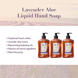 A LA MAISON Liquid Soap, Lavender Aloe - Uses: Hand and Body, Triple Milled, Essential Oils, Biodegradable, Plant Based, Vegan, Cruelty-Free, Alcohol & Paraben Free (16.9 oz, 3 Pack)