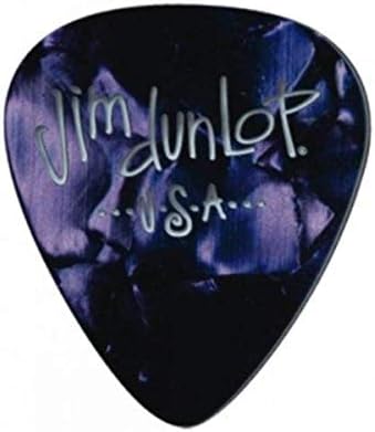 JIM DUNLOP 483P13TH Classic Celluloid Purple Pearloid Guitar Picks, Thin, 12-Pack