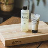 John Boos 2-Piece Boos Block Charcuterie Board and Wood Cutting Board Care and Maintenance Set, 16-Ounce Mystery Oil and 5-Ounce Board Cream