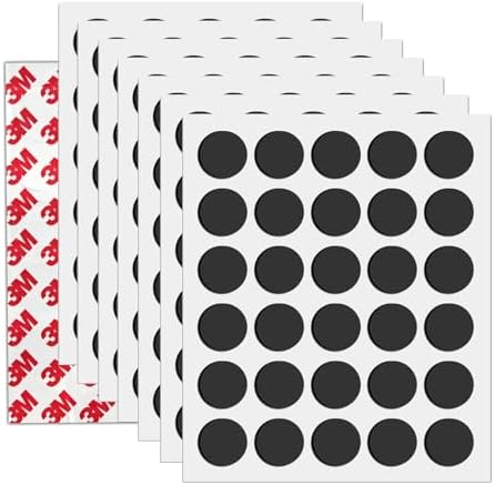 Round Magnets with Adhesive Backing, 240 Pieces 3M Strong Adhesive Circle Magnetic Tape (Diameter 0.8’’ x 0.08”) Anisotropy Magnets Dots for DIY Craft Art Projects