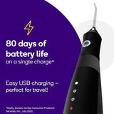 BURST Water Flosser – Electric Cordless Water Floss – 3 Modes, 80-Day Rechargeable Battery, Waterproof – Portable for Travel - Refillable Water Flosser Picks for Teeth Cleaning and Braces – Lavender