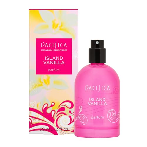 Pacifica Island Vanilla Spray Perfume, Fragrances, Euphoria, Sugar, Vanilla, Sandalwood, Lily of the Valley, Clean Perfume, Parfum, Eau de Toilette Vegan & Cruelty-Free