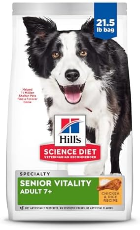 Hill's Science Diet Senior 7+ Senior Vitality Chicken & Rice Recipe Dry Dog Food 21.5 lbs.