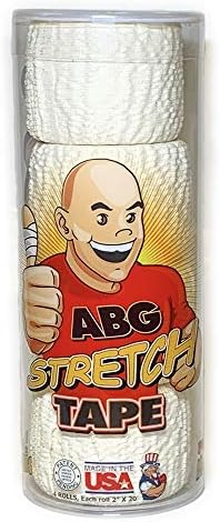 ABG Stretch Tape - Premium Thumb Tape for Crossfit, Weightlifting, MMA, Fishing, Golf, Gymnastics - Dual-Sided Adhesive, Water & Sweat Resistant, Made in USA, 100% Cotton, Lycra Threads