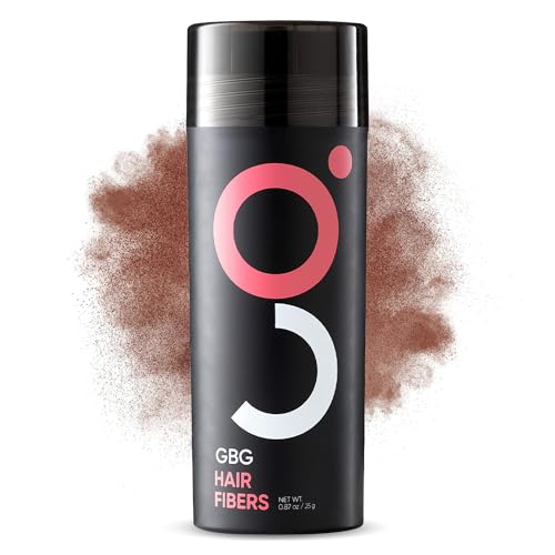 GBG Womens Hair Fibers for Thinning, Fine Hair & Bald Spots, Auburn - Thickening Fibers for Instant Cover Up & Volume in 30 Seconds, Touch Up and Thickener for Women & Men 25g - Cruelty Free