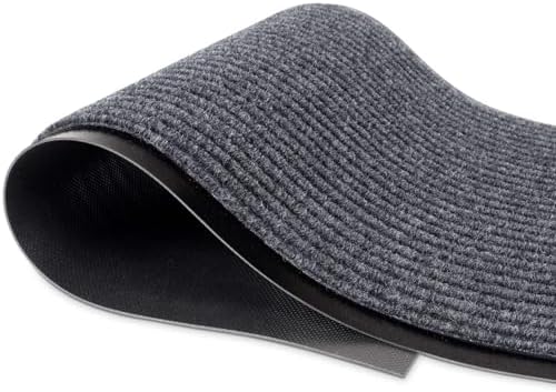 MaxMat® Extra Large Commercial Floor Mat, 3 x 5 Feet Heavy Duty, Waterproof, Low-Profile, Easy to Clean, Rubber Entry Mat (RIB0035GY, Charcoal Grey)