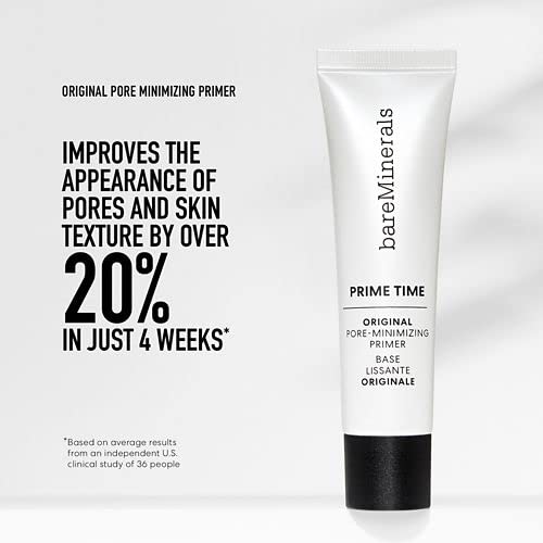 bareMinerals Mini Prime Time Original Pore-Minimizing Primer, Pore Minimizer Gel Makeup Primer for Face, Extends Makeup Wear, Oil Control, Vegan