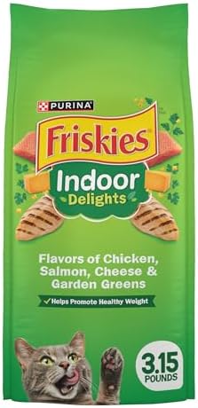 Purina Friskies Indoor Dry Cat Food, Indoor Delights - (Pack of 4) 3.15 lb. Bags