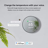 Google Nest Thermostat - Smart Thermostat for Home - Programmable Wifi Thermostat - Snow,1.07"D x 3.31"W x 3.31"H