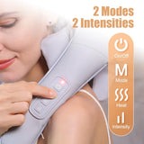 MASGRE Neck Massager for Pain Relief Deep Tissue, Massager for Neck and Shoulder Pain, Cordless Neck Massager with Heat, Shiatsu Back Shoulder and Neck Massager for Cervical Leg, Ideal Gifts