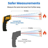 Etekcity Lasergrip 800 Temperature Gun-58℉ to 1382℉ with 16:1 DTS Ratio, High Laser Temp IR Tool for Cooking, Grill, Pizza Oven, Griddle, Engine, HVAC, Not for Human, Black Yellow