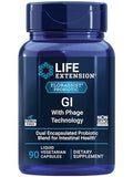 Life Extension FLORASSIST GI with Phage Technology, digestive health, probiotic support, nutrient absorption, 7 probiotic strains, bacteriophage blend, 90 liquid vegetarian capsules
