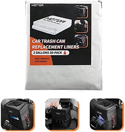 HOTOR Car Trash Bags, Liner Refills (50-Pack), (Trash Can is not Included)
